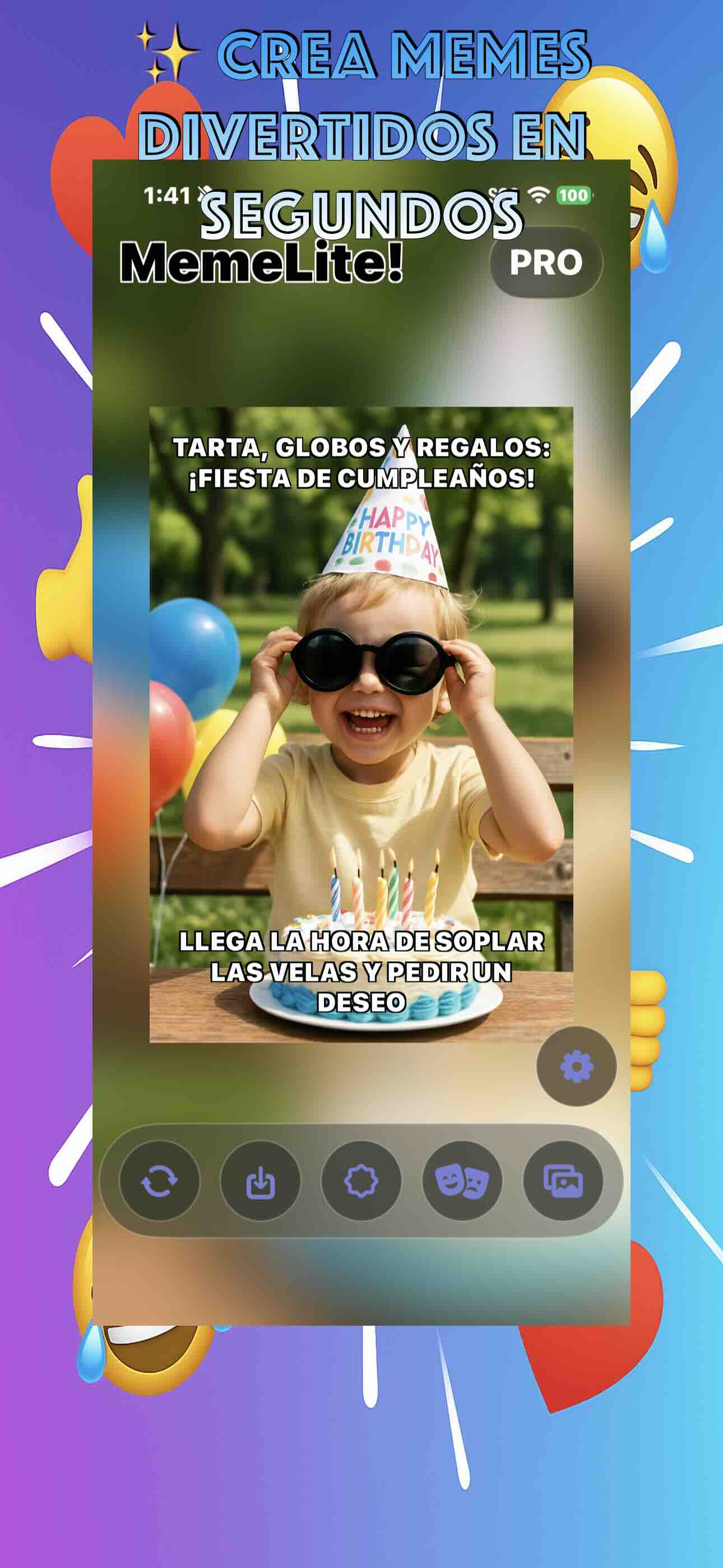 Vista previa de MemeLite!