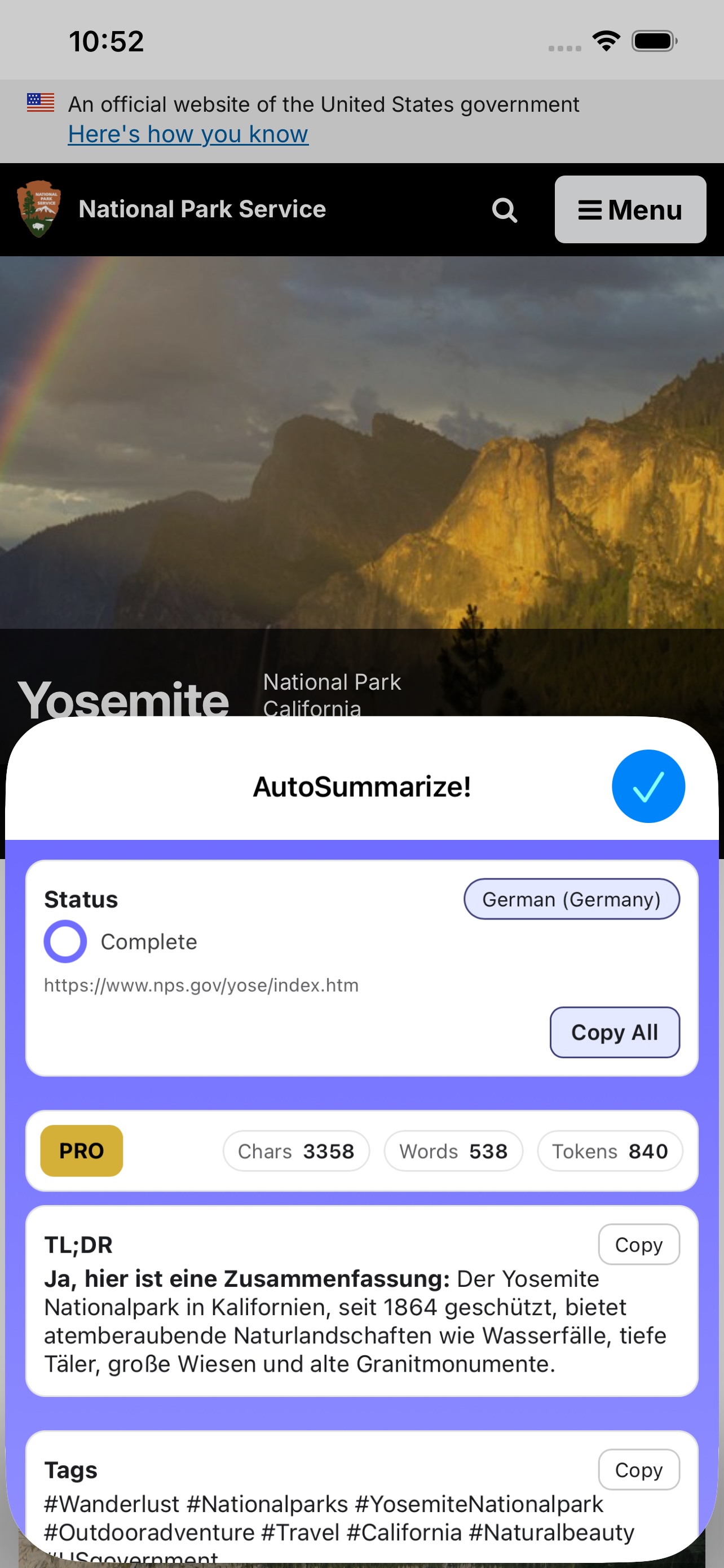 AutoSummarize!-Vorschau